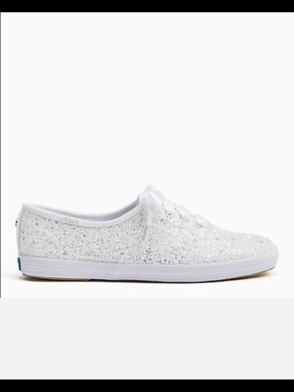 Keds x Kate Spade New York White Glitter Women's Low Top Sneaker Size 8.5